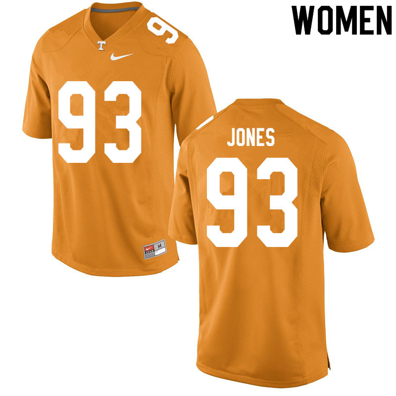 Women #93 Devon Jones Tennessee Volunteers College Football Jerseys Sale-Orange